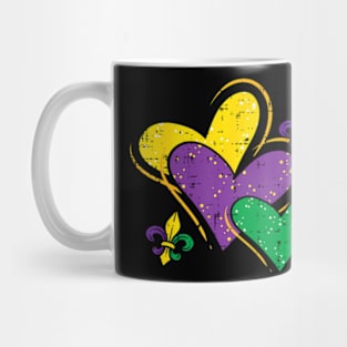 Mardi Gras Hearts Cute Outfit Women Girls Kids Toddler Mug